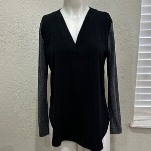 Ann Taylor Loft Black and Gray Women's Top